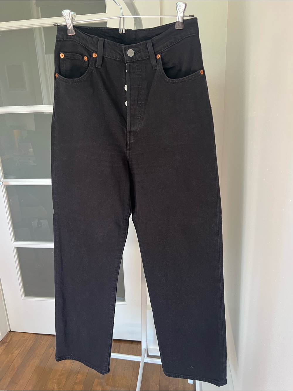 Levi's Black Ribcage Straight-Leg Women's Jeans